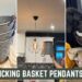 Olive Picking Basket Pendant Light Transformation with Knitting int he Park