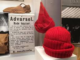 Norwegian Resistance Museum photo of the Red Nisselue Hats - Photo from ScienceNorway.no