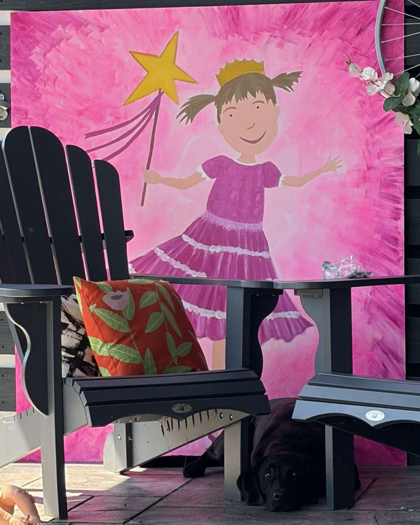 A very life sized Pinkalicious for the party decor!