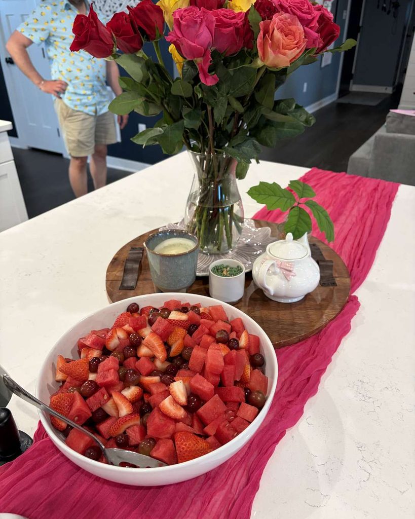 A Pink Party needs a pink fruit salad!