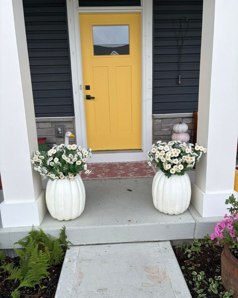 How to Make Faux Pumpkin Planters for Your Front Porch