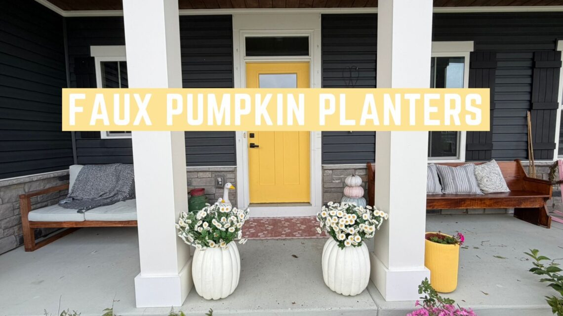 Faux Pumpkin Planters