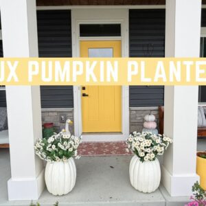 Faux Pumpkin Planters