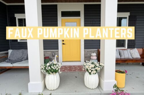 Faux Pumpkin Planters
