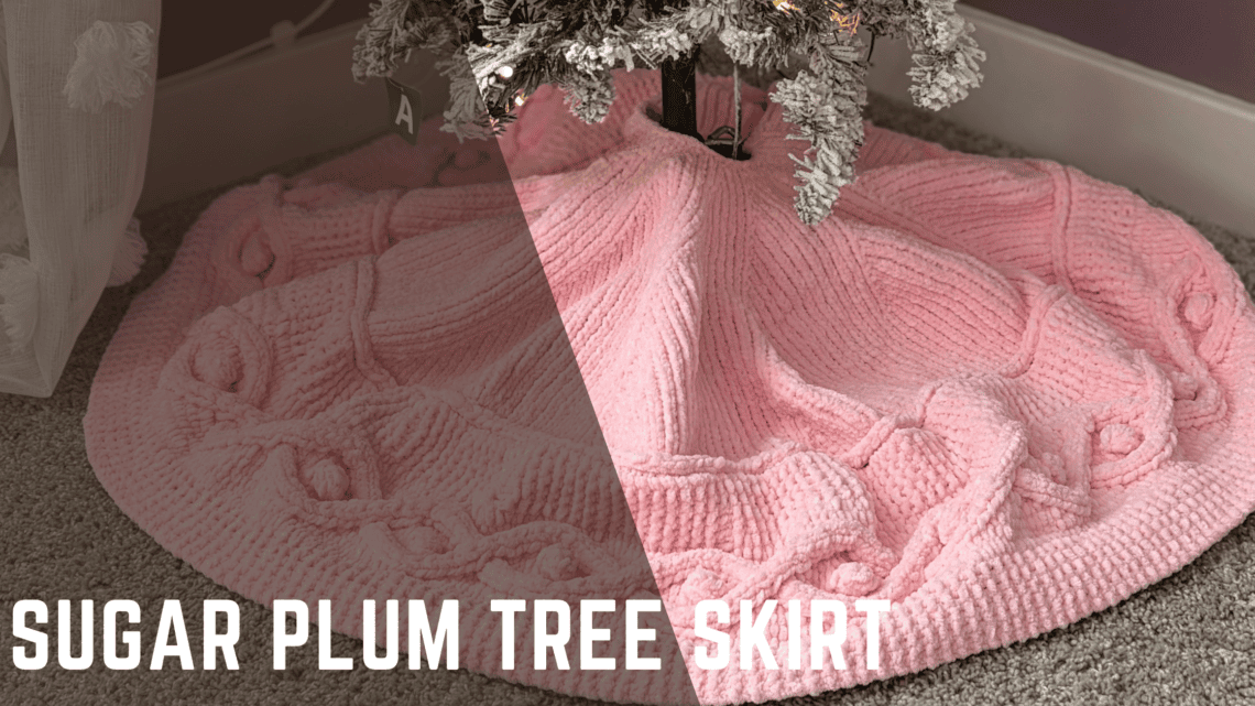 Sugar Plum Christmas Tree Skirt Knitting Pattern from Knitting in the Park